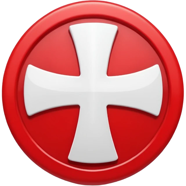 Red circular cross icon, white X(wrong) symbol in center, glossy 3D button style, smooth surface, soft shadow, minimal design, centered composition, high resolution emoji