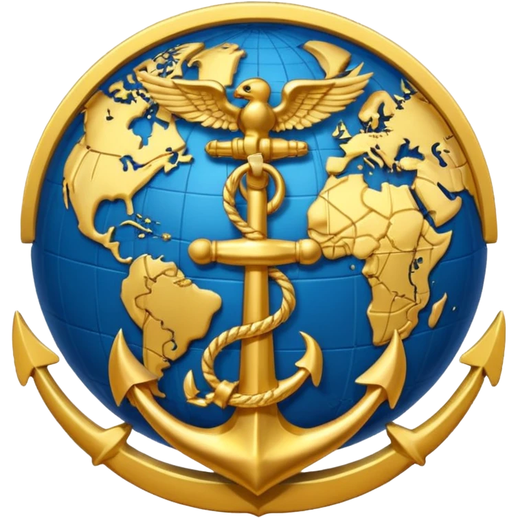 eagle globe anchor emoji