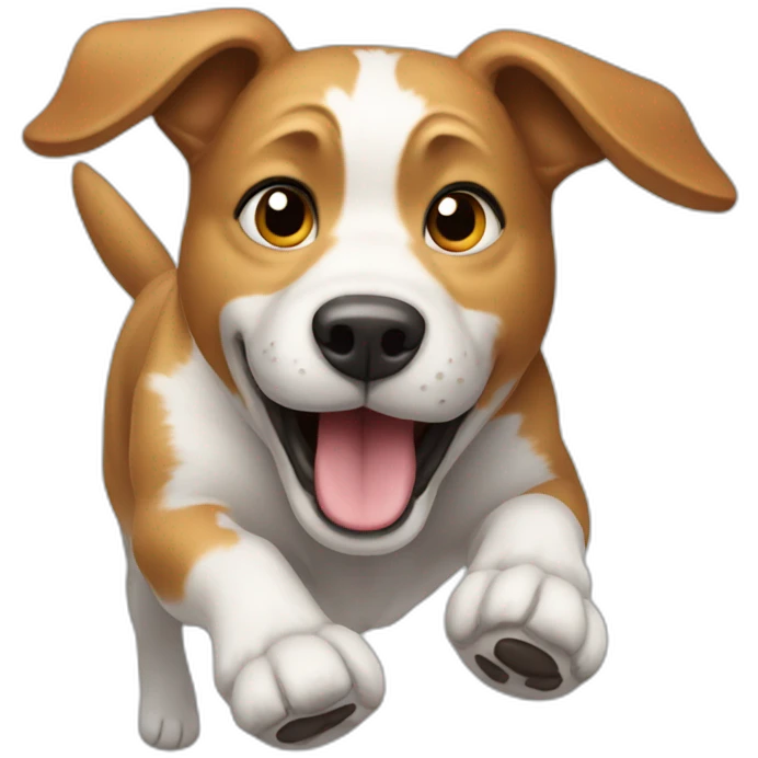 A dog that comes running in front  emoji