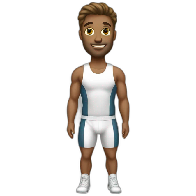 vintage gym suit for white men emoji