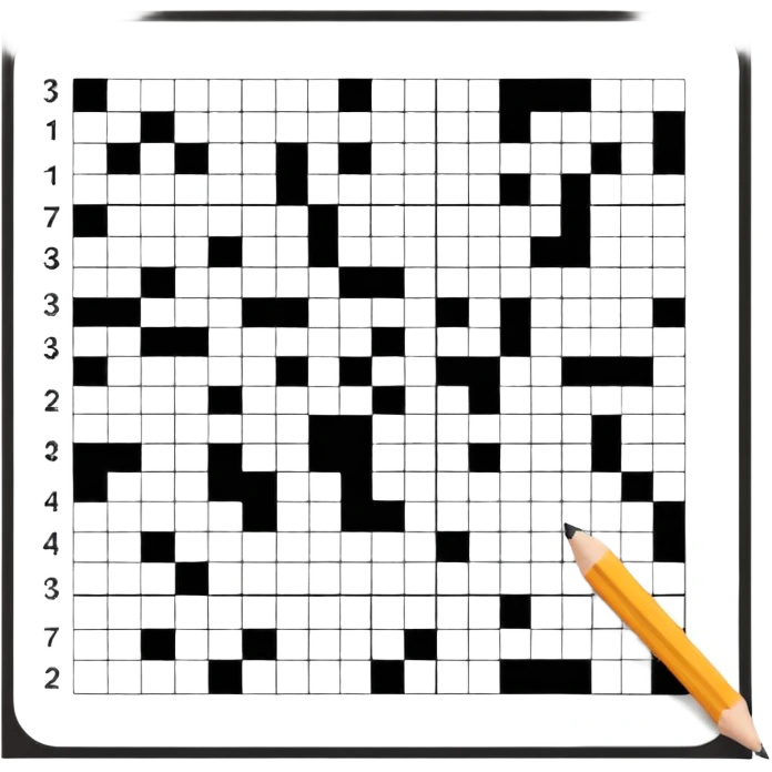 part of a newspaper crossword emoji