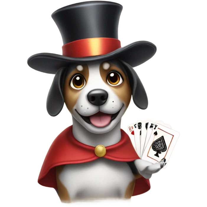 Dog doing magic trick emoji
