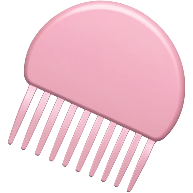 pastel pink round comb emoji