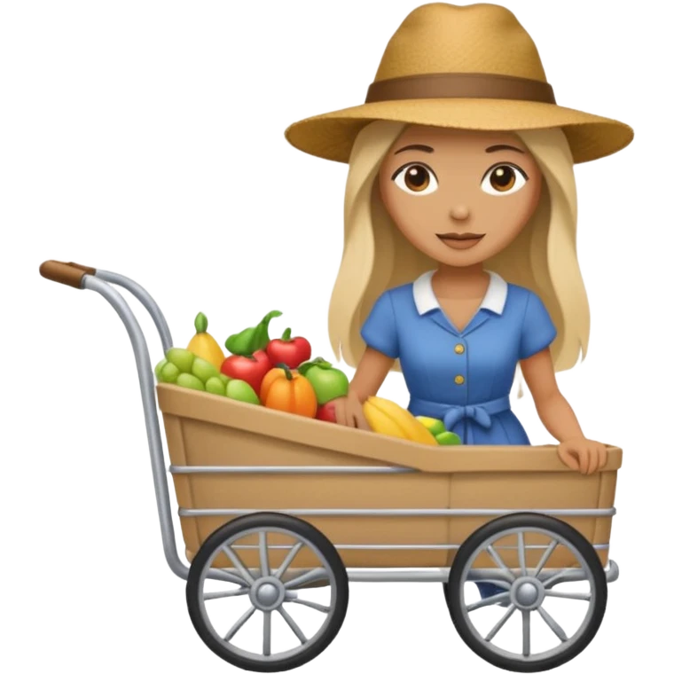 mujer empujando un carro por la parte trasera emoji