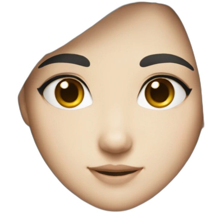 Sunruixi black hair white skin emoji