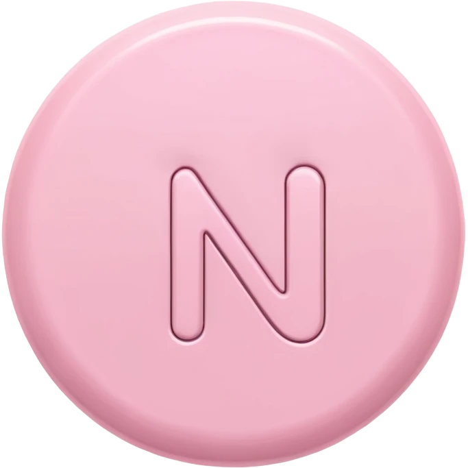 Netflix aesthetic "N" in pastel pink emoji