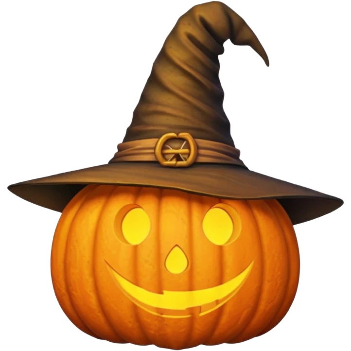 pumpkin with witch hat  emoji