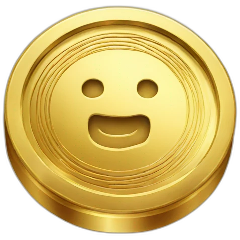 gold shiny coin emoji
