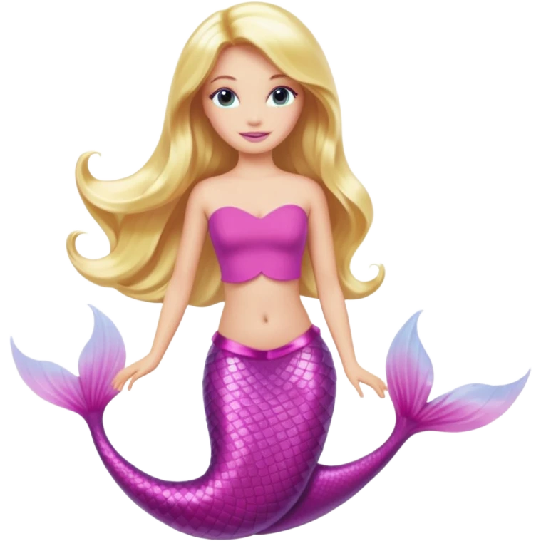 barbie merliah summers with a pink mermaid tail emoji