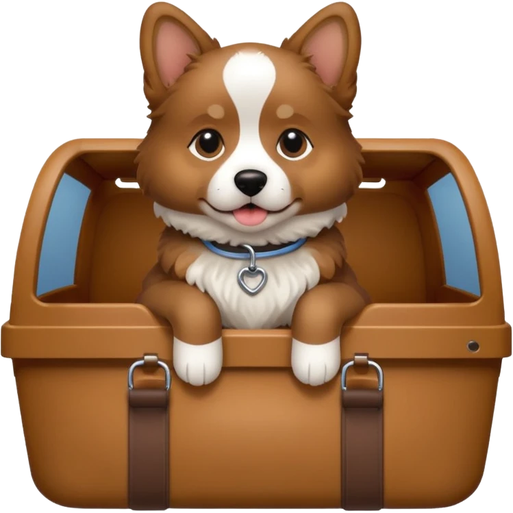 dog in a carrier emoji