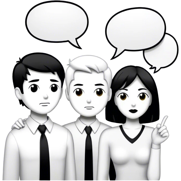 Comic drawing, bold lines, speech bubbles, dynamic characters, black and white style with some color accents, minimalistic design, traditional comic book elements, on a white background." emoji