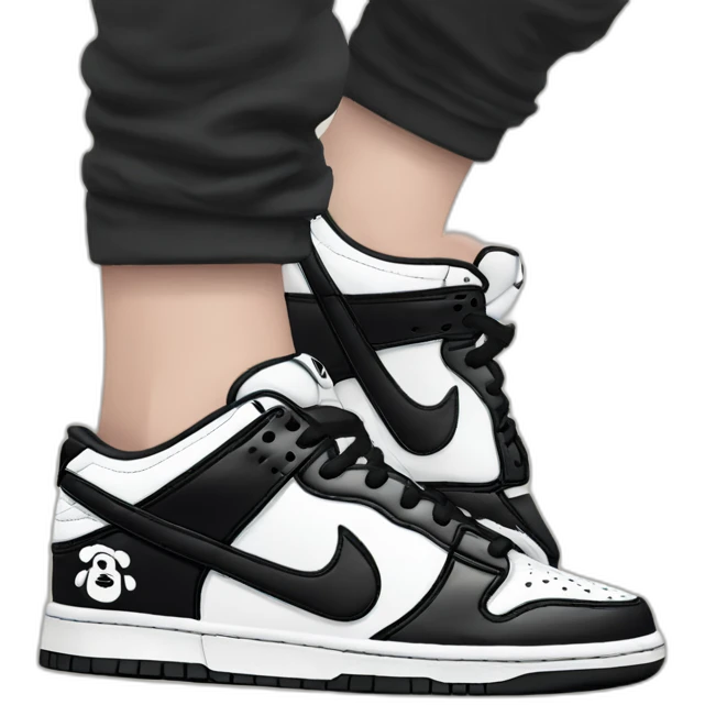 Nike dunk panda SB LOW emoji