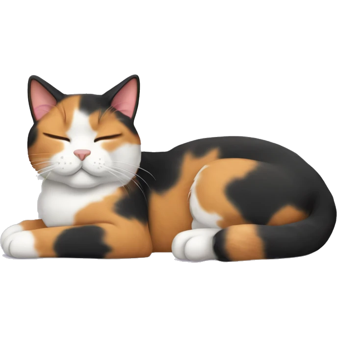 Calico cat napping  emoji
