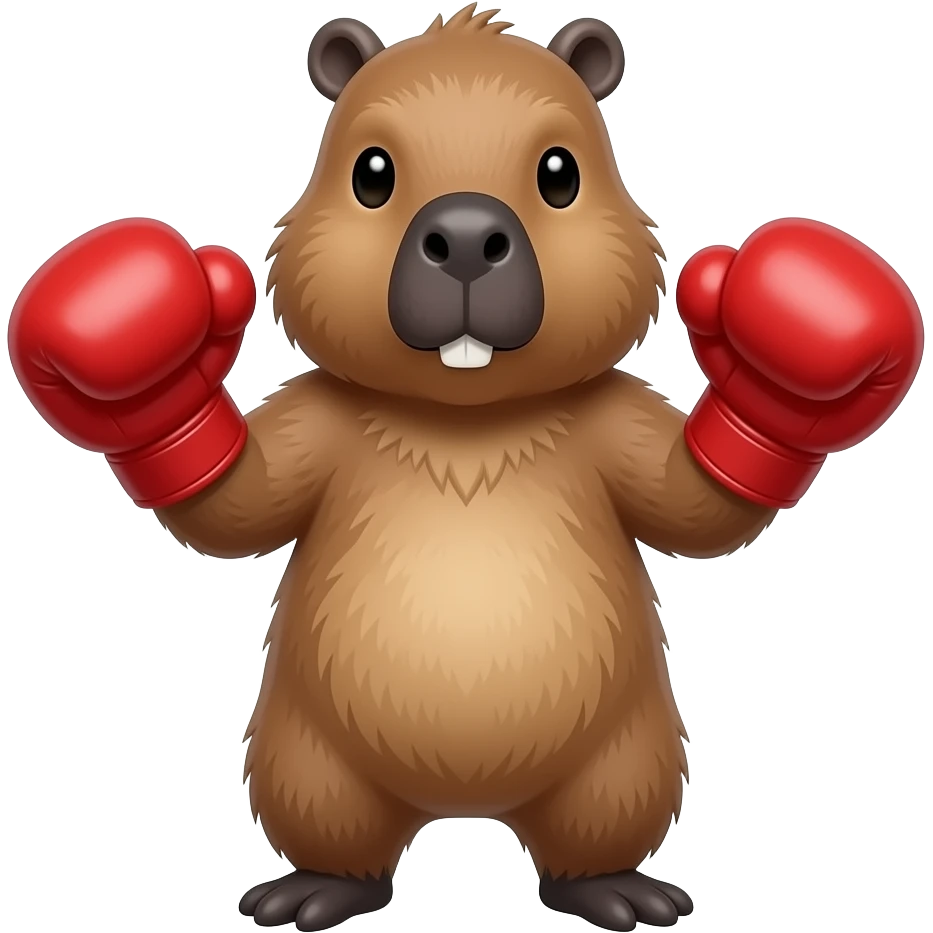 Capybara boxing emoji