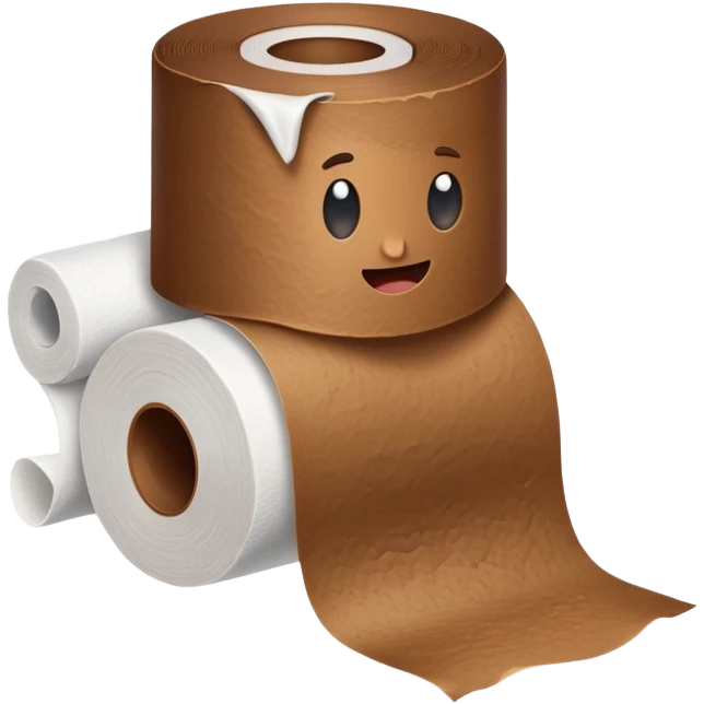 Poop on toilet paper emoji