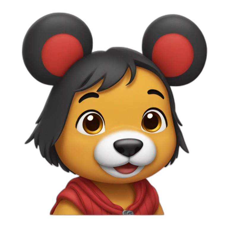 winnie qui tien un coeur emoji