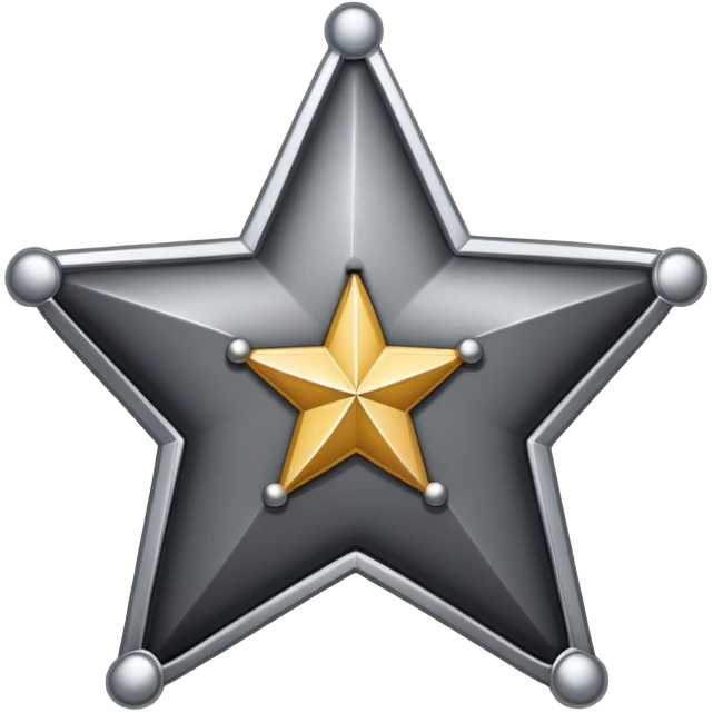 BLK letters in western sheriff style with silver outline and star badge emoji