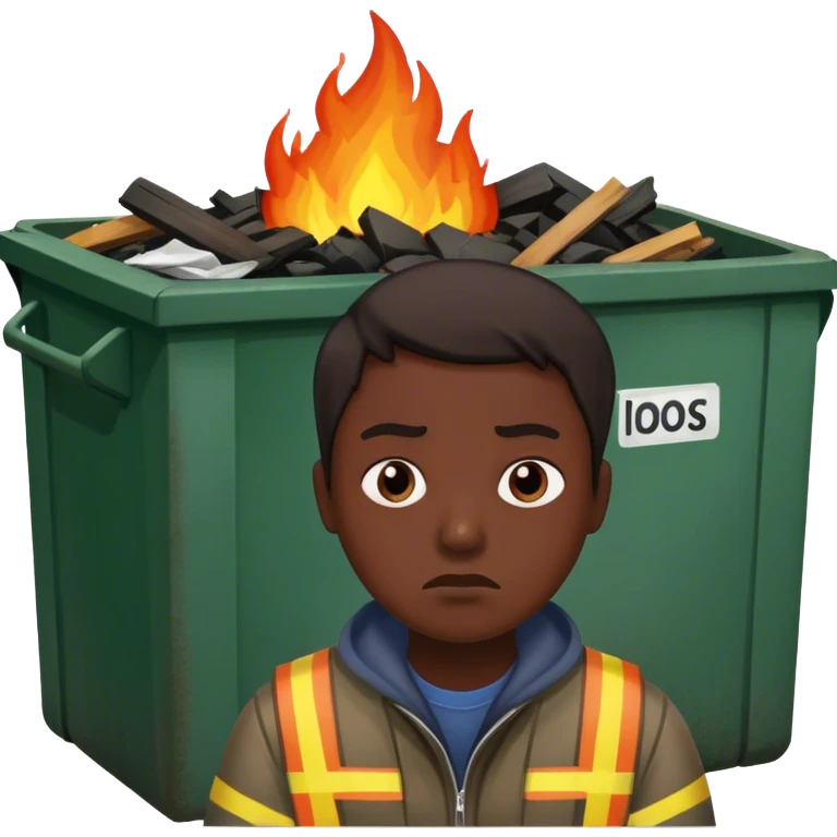 Dumpster fired emoji