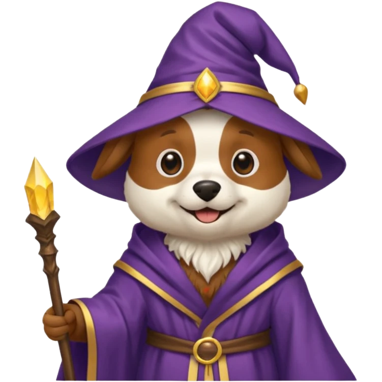 Dog wizard emoji