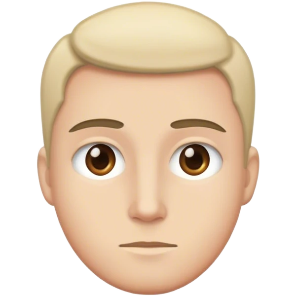 Straight face emoji