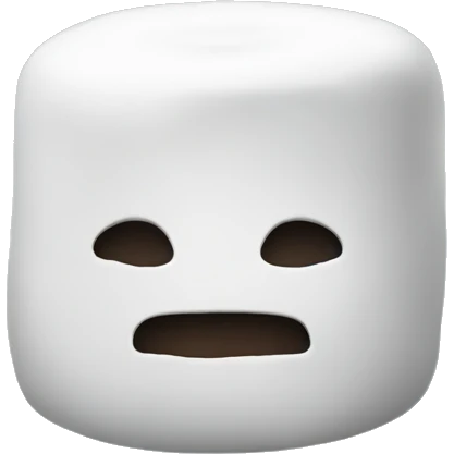 marshmallow with no face emoji