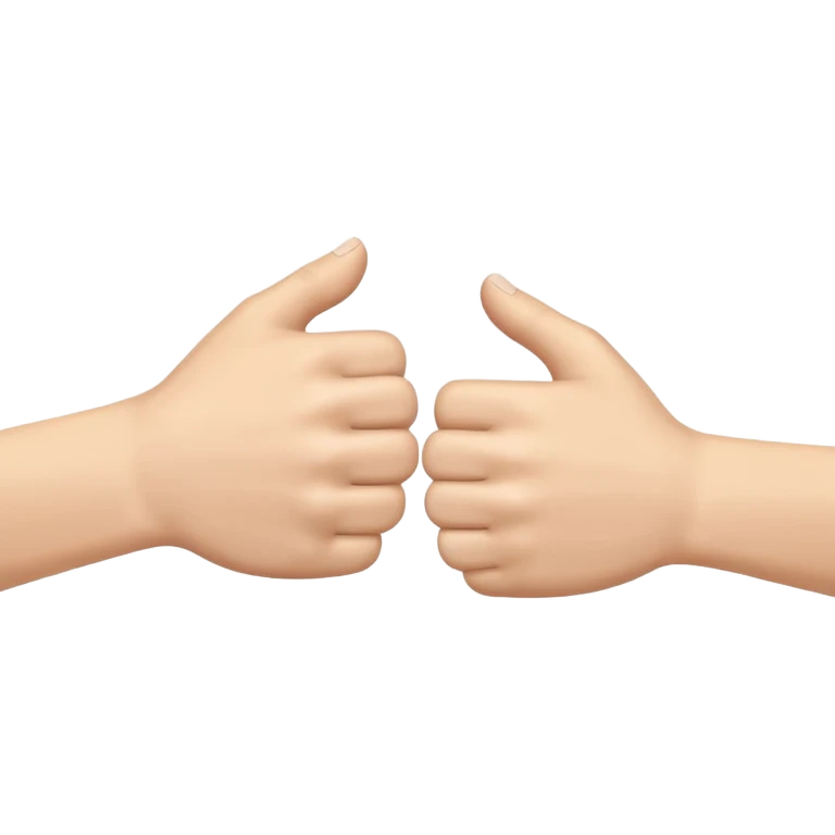 two white hands in a secret handshake emoji