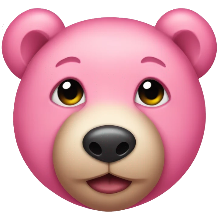 Pink teddy bear emoji