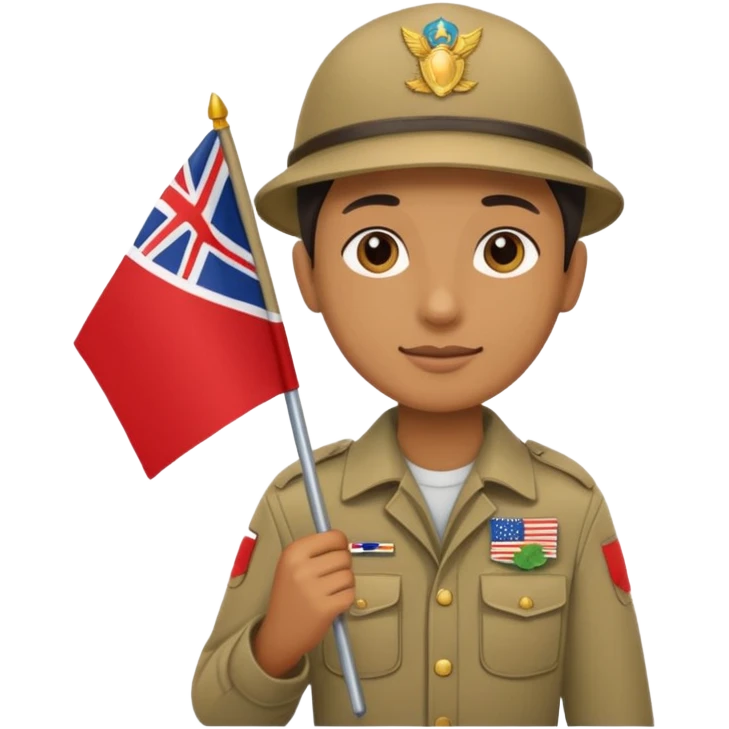 Guide + small flag, Tour Groups. emoji