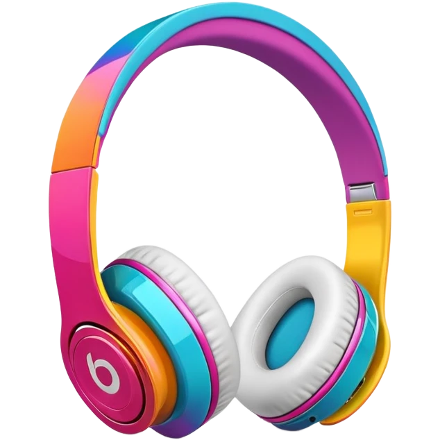 colorful Beats headphones emoji
