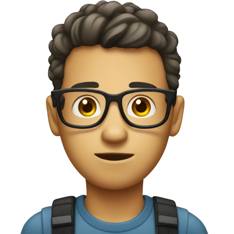 Nerd with pimples emoji
