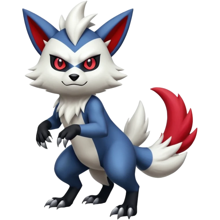 Shiny furry cool Zeraora-Zangoose-Absol-Obstagoon-fusion emoji