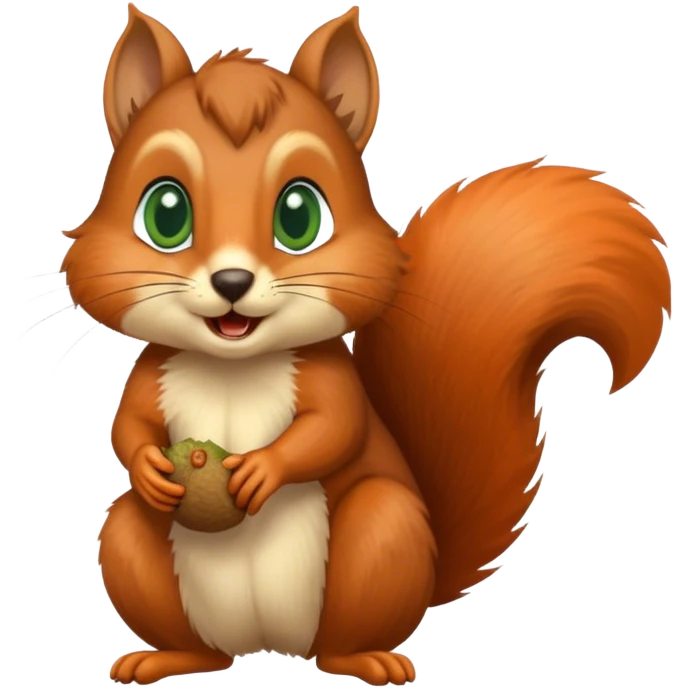 Squirrel biting cat emoji