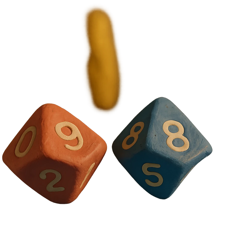 pair of ten-sided dice (d10) emoji
