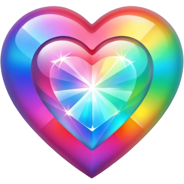 heart with a prism effect emoji
