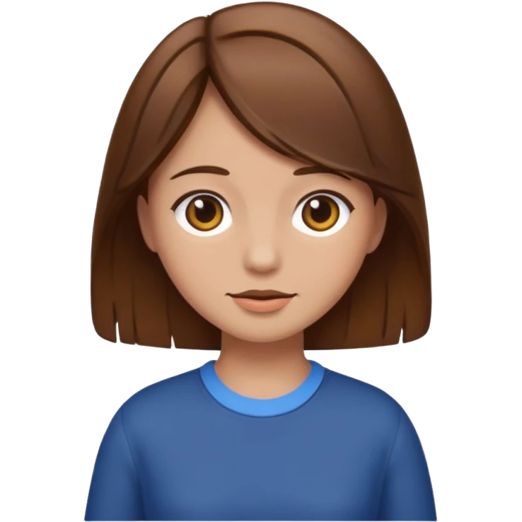 brown hair girl emoji
