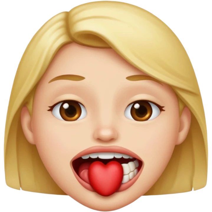 Bite lip emoji