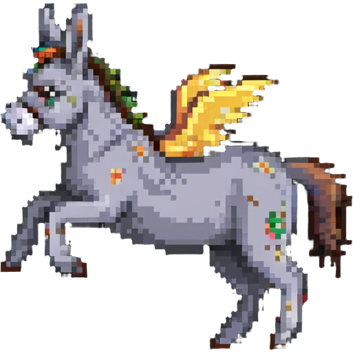 donkey flying in the air emoji