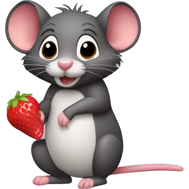 ratón y fresa emoji