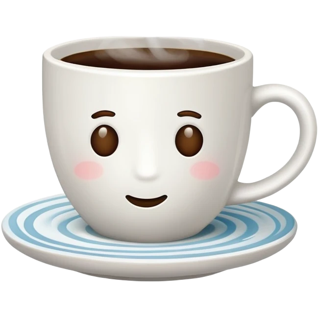 coffee cup with steam emoji