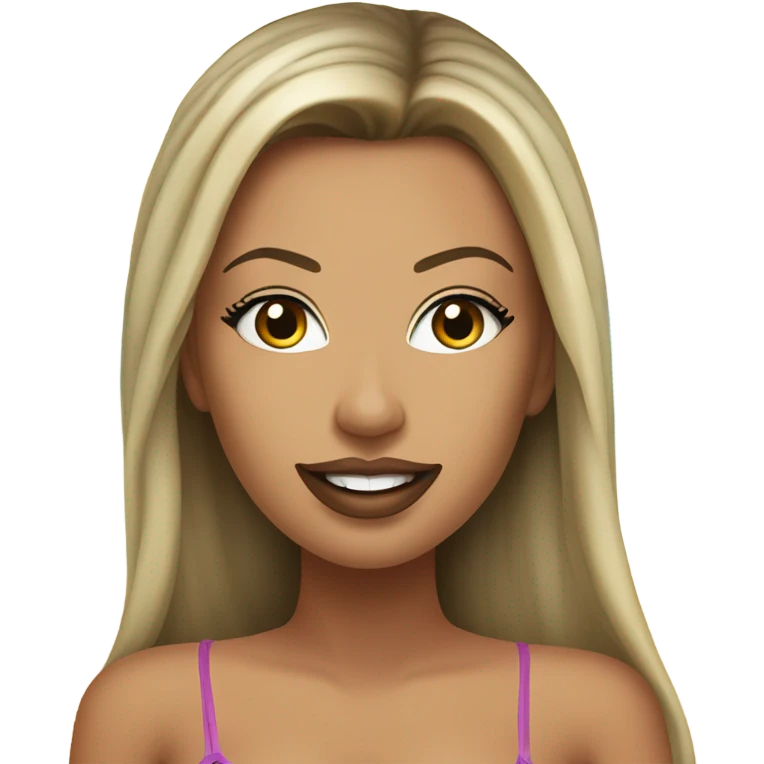 samantha saint sitting on beach extra realistic emoji