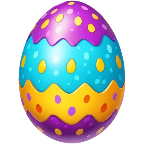 Colorful decorated Easter egg emoji