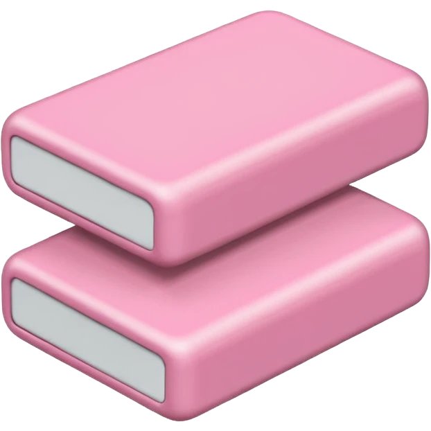 classic pink rectangular eraser emoji