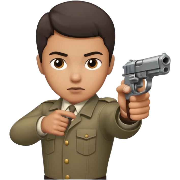 un personne qui tire avec un pistolet  emoji