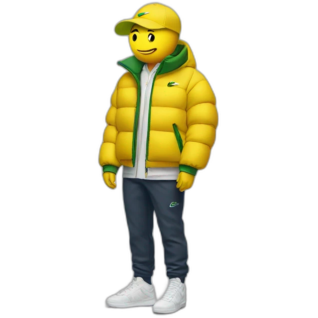 Nike smoker with lacoste yellow puffer emoji