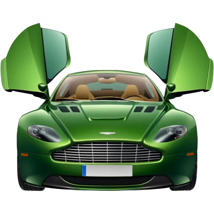 green aston martin doors open emoji