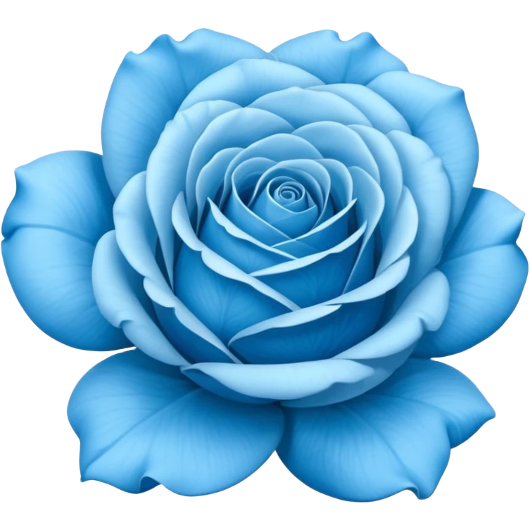 Sky blue rose emoji