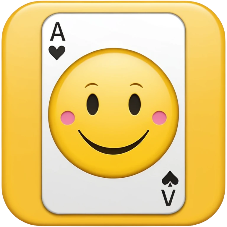 smiley face solitaire card emoji
