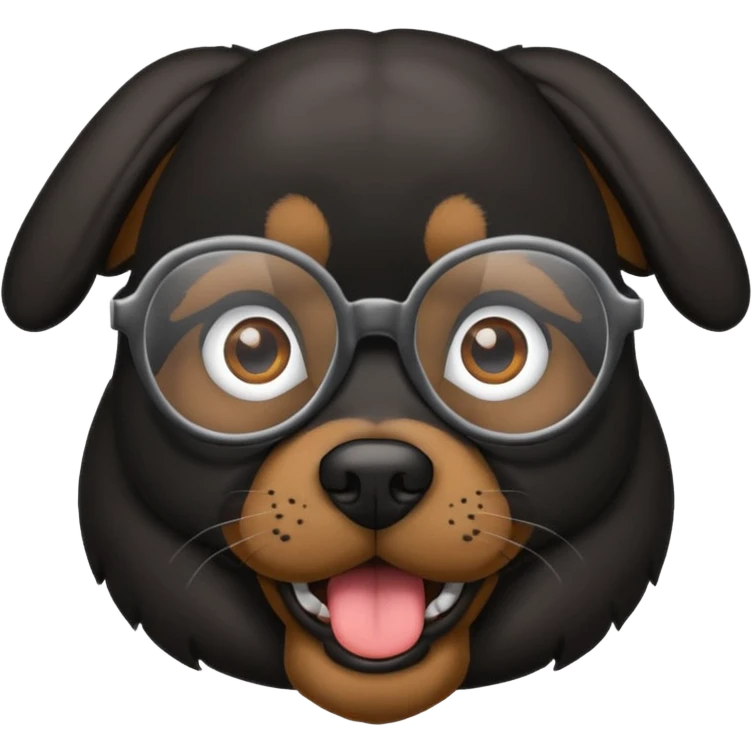 Dog with glass emoji