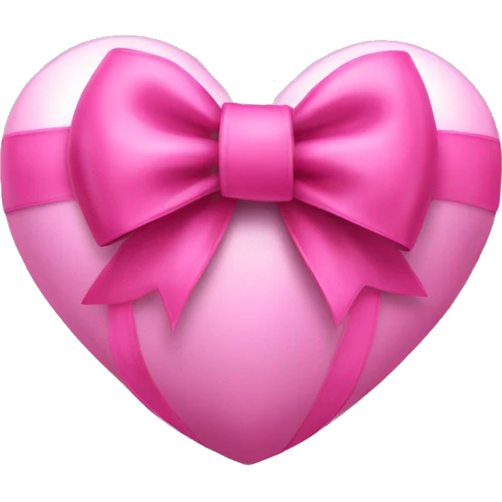 pink coquette bow soccer ball heart emoji