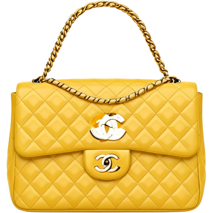 chanel light yellow bag emoji